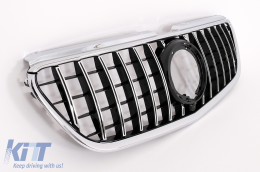 Централна решетка подходяща за Mercedes V-Class W447 (2014-03.2019) GTR Panamericana Дизайн Черен Хром-image-6091945