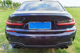Накрайници за ауспух , подходящи за BMW 3 Series G20 G28 M-Sport (2019-up) Титан Черен-image-6094999