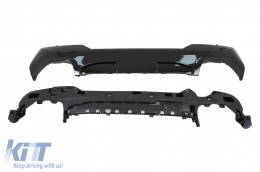 Дифузьор на Задна Броня с накрайници за ауспух, подходящ за BMW 4 Series G22 G23 M Sport (2020-up) M440i Дизайн Черен-image-6094261