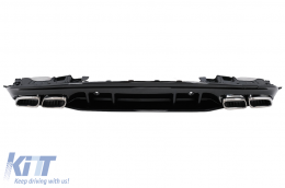 Дефузьор за задна броня , подходящ за Mercedes C-Class W205 S205 (2014-2020) C63S Дизайн Сребърен Tips Само за AMG Спортна линия-image-6091962