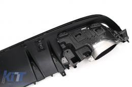 Дефузьор за задна броня , подходящ за Mercedes C-Class W205 S205 (2014-2020) C63S Дизайн Сребърен Tips Само за AMG Спортна линия-image-6091968
