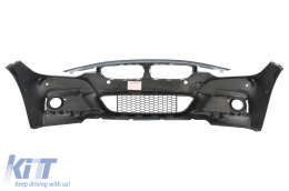 Предна Броня подходяща за BMW 3 Series F30 F31 (2011-2019) M-Technik Дизайн Без фарове за мъгла-image-6091326