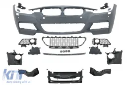 Предна Броня подходяща за BMW 3 Series F30 F31 (2011-2019) M-Technik Дизайн Без фарове за мъгла-image-6091330