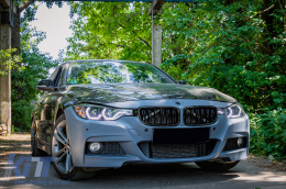 Предна Броня подходяща за BMW 3 Series F30 F31 (2011-2019) M-Technik Дизайн Без фарове за мъгла-image-6094062