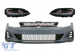 image-3-Предна Броня подходяща за VW Golf VII 7 (2013-2017) с LED Фарове Sequential Динамичен Въртящи се светлини 7.5 TFSI Дизайн