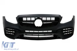 image-4-Предна Броня подходяща за Mercedes E-Class W213 S213 C238 A238 (2016-2019) E63 Дизайн Черен Edition