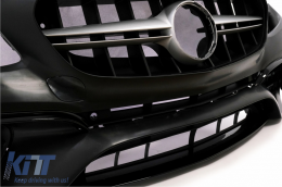 Предна Броня подходяща за Mercedes E-Class W213 S213 C238 A238 (2016-2019) E63 Дизайн Черен Edition-image-6092812