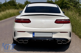 Задна дифузьор с накрайници за ауспух, подходящ за Mercedes E-Class C238 A238 AMG Спортна линия Купе Кабрио (2016-2019) E63 Дизайн Хром Edition-image-6113308