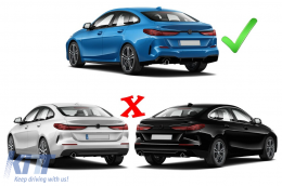 Дифузьор на Задна Броня с Черен накрайници на ауспуха, подходящ за BMW Серия 2 F44 Gran Coupé (2020-нагоре) M235I Дизайн-image-6095075