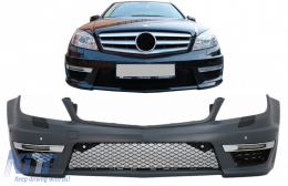 Предна Броня подходяща за Mercedes C-Class W204 S204 C204 (2007-2015) Facelift C63 Дизайн-image-6093987