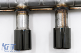 Пълна изпускателна система подходяща за VW Golf 5 R32 (2003-2007) Golf 6 R20 (2008-2013) Catback ауспух Piano Black-image-6095454