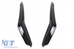 Странични капаци на Предна Броня , подходящи за VW Golf 8 Mk8 MQB TFSI / R-Line (2020-Up) Piano Black-image-6095729
