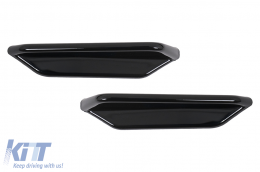 Странични капаци на Предна Броня , подходящи за VW Golf 8 Mk8 MQB TFSI / R-Line (2020-Up) Piano Black-image-6095732