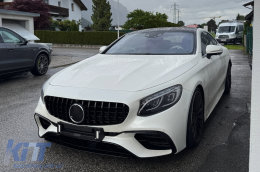 Комплект за тяло, подходящ за Mercedes S-Class Купе C217 Спортна линия (2015-2021) S63 Дизайн All Черен-image-6113530