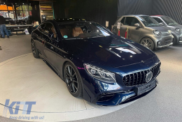 Комплект за тяло, подходящ за Mercedes S-Class Купе C217 Спортна линия (2015-2021) S63 Дизайн All Черен-image-6126860
