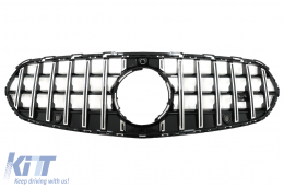 image-21-Front Grille suitable for Mercedes C-Class W206 Sedan S206 T-Modell (2021-Up) GT-R Panamericana Design Chrome