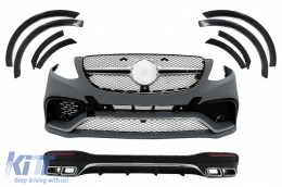 image-6-Complete Body Kit suitable for Mercedes GLE W166 SUV (2015-2018) Black Chrome