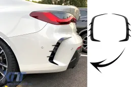 image-32-Rear Bumper Flaps Side Fins Flics suitable for BMW 4 Series G22 Coupe (2020-Up) M Tech Piano Black