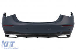 image-67-Rear Bumper suitable for Mercedes S-Class W223 V223 (2020-up) Sport Line Design