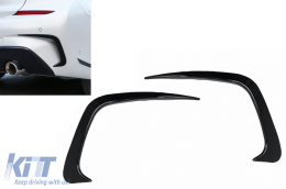 image-35-Rear Bumper Flaps Side Fins Flics suitable for BMW 3 Series G20 G21 G28 M-Sport (2018-up) Piano Black
