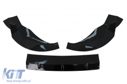 Спойлер на Предна Броня , подходящ за BMW X3 G01 X4 G02 (2018-Up) M Sport Piano Black-image-6100489