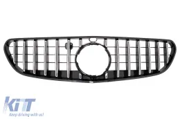 image-31-Central Grille suitable for Mercedes S-Class Coupe C217 (2014-2017) Cabrio A217 (2015-2017) Chrome Stripes GT-R Panamericana Design