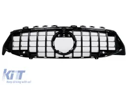 image-16-Front Grille suitable for Mercedes CLA X118 C118 (2019-05.2023) Piano Black Stripes GT-R Panamericana Design