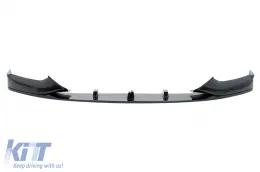 image-10-Front Bumper Spoiler Lip suitable for BMW 5 Series G30 Limousine G31 Touring (2017-2019) M Sport Design Piano Black