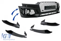 image-68-Front Bumper Fins suitable for Audi A5 F5 (2017-2019) for Quattro RS5 Design Piano Black