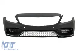 image-47-Front Bumper suitable for Mercedes C-Class W205 S205 C205 A205 (2014-2020) Limousine T-Model Coupe Cabriolet C63 Design Without Front Grille
