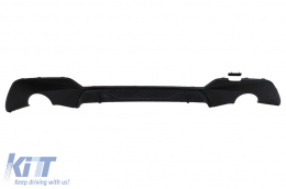 image-33-Rear Bumper Diffuser Double Outlet for Single Exhaust suitable for BMW 3 Series G20 G28 Sedan G21 Touring (2018-2022) Matte Black