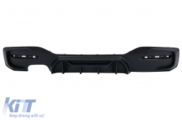 image-34-Rear Bumper Spoiler Valance Diffuser Left Double Outlet suitable for BMW 1 Series F20 F21 LCI (2015-2019) MATTE Black Competition Design