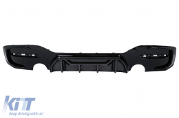 image-37-Rear Bumper Spoiler Valance Diffuser Twin Single Outlet suitable for BMW 1 Series F20 F21 LCI (2015-06.2019) Piano Black with Carbon Look