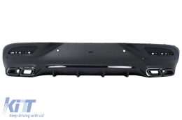 image-38-Rear Diffuser with Black Exhaust Muffler Tips suitable for Mercedes GLE Coupe C292 Sport Line (2015-2019) GLE63 Design