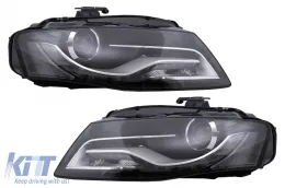 image-39-LED DRL Headlights Daytime Running Lights suitable for Audi A4 B8 8K (2009-10.2011) Black
