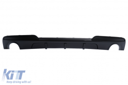 image-43-Rear Bumper Air Diffuser Double Outlet Single Exhaust suitable for BMW 5 Series F10 F11 (2011-2017) Matte Black
