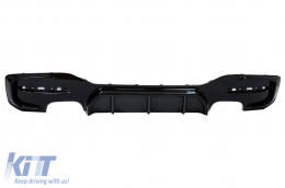 image-46-Rear Bumper Spoiler Valance Diffuser Twin Double Outlet suitable for BMW 1 Series F20 F21 LCI (2015-06.2019) Middle Insertion Carbon Look