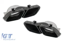 image-24-Black Exhaust Muffler Tips suitable for Mercedes GLE W167 GLE Coupe C167 GLS X167 (2019-Up) AMG GT 4-Door X290