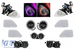 image-6-Kit AC Vent 64 colors LED 4D Rotary Tweeters Grilles Cover Speaker suitable for Mercedes S-Class W222 (2013-2020)