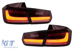 image-77-FULL LED BAR Taillights suitable for BMW 3 Series F30 Pre LCI & LCI (2011-2019) Red Clear with Dynamic Sequential Turning Light