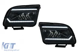 image-53-LED Headlights suitable for Ford Mustang V Pre-Facelift (2005-2009) Black Dynamic Sequential Turning Lights