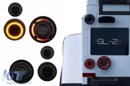 image-26-Glohh GL-2X LED Taillights suitable for Land Rover Defender L316 (1990-2016) Smoke Dynamic Sequential Turning Lights