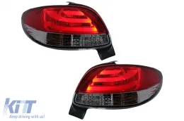 image-34-LED Taillights suitable for Peugeot 206 HatchBack 3 / 5 Doors (10.1998-2004) Red White
