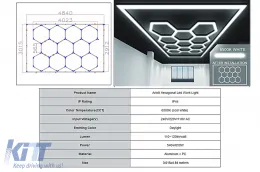 image-42-Hexagon HoneyComb Ceiling Light System 4.02 x 2.91 m