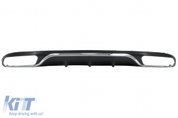 image-75-Rear Bumper Air Diffuser suitable for Mercedes E-Class W213 S213 Standard (2016-2019) E63 Design Chrome Edition