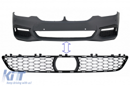 image-5-Middle Lower Grille suitable for BMW 5 Series G30 G31 Limousine Touring (2017-2019) M-Tech Design Bumper