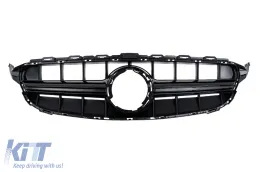 image-59-Front Grille suitable for Mercedes W205 Sedan S205 T-Modell A205 Cabriolet C205 Coupe Facelift (03.2018-2020) Black