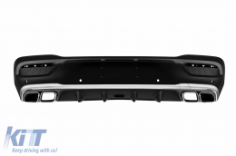 image-38-Rear Diffuser with Exhaust Muffler Tips suitable for Mercedes GLE C167 Coupe Sport Line (2019-Up) GLE63 Design