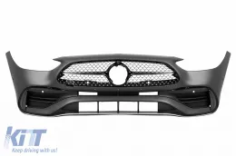 image-72-Front Bumper with Grille suitable for Mercedes C-Class W206 S206 (2021-Up) Sport Line Design