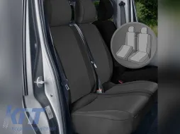 image-59-Kegel Tailor Made upholstery suitable for double seat on Renault Trafic, Opel Vivaro, Fiat Talento, Nissan NV300 after 2014, black with gray